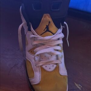 Air Jordan Yellow and White Sneakers